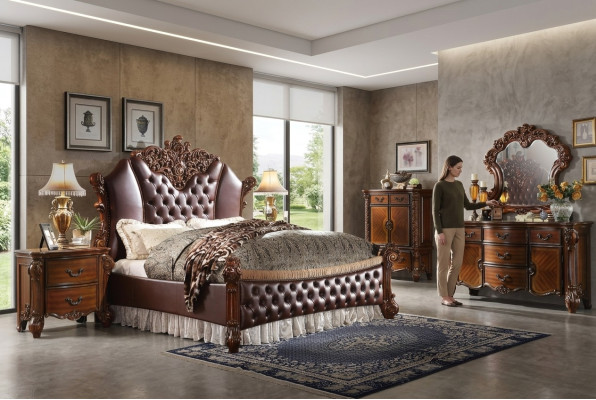 Bed pillow design luxury hotel double beds sleep room leather decoration