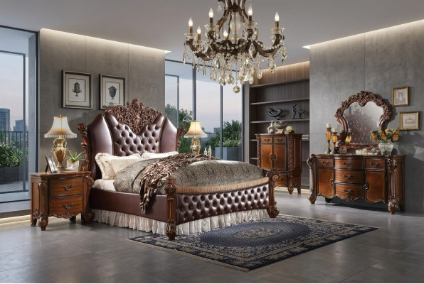 Bed pillow design luxury hotel double beds sleep room leather decoration