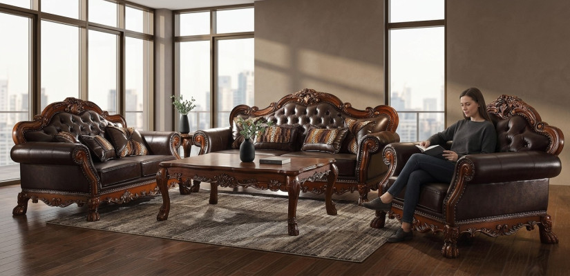 Classic Set 3+2+1 Seater Sofa Set Couch Sofa Leather Sofa
