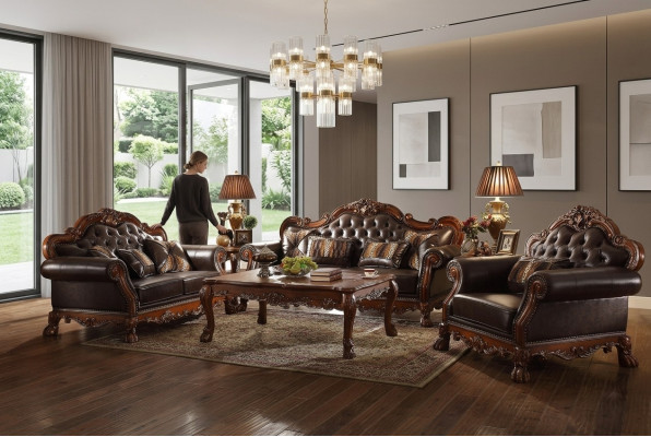 Luxury Chesterfield Sofa Set 3+2+1 Seater with Coffee Table Furniture Couch Sofa New
