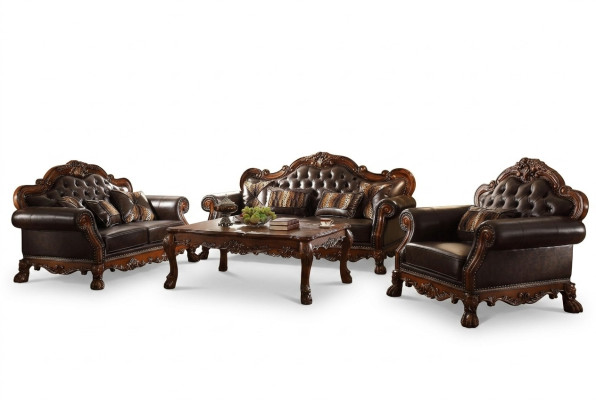 Luxury Chesterfield Sofa Set 3+2+1 Seater with Coffee Table Furniture Couch Sofa New