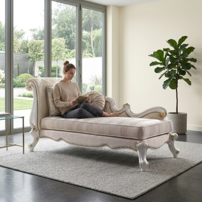 Chaise longue Chaise longues Fabric Sofa Lounger Decor Chaise Club Relax Textile