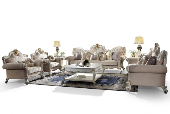 Classic Sofa Set 5-piece Set Coffee Table Sofa 3+2+1+1 Seater Couch
