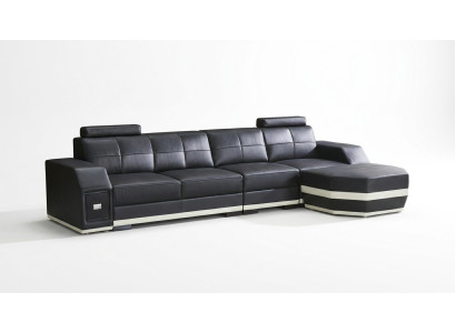 Leather sofa living landscape corner suite design modern L-shape corner sofa