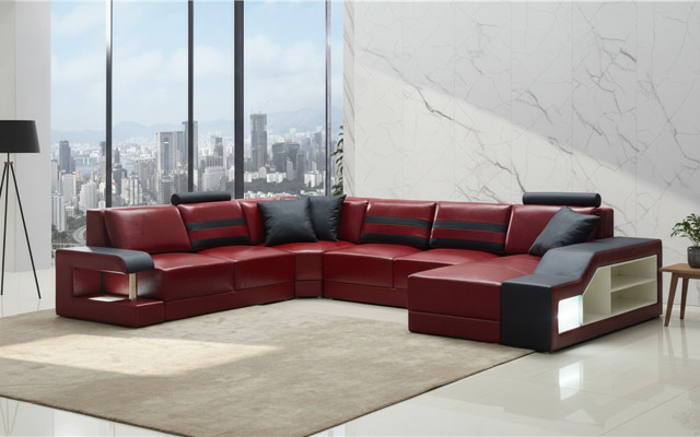 Modern sofa corner suite U-shaped upholstered corner couch designer seating furniture couches