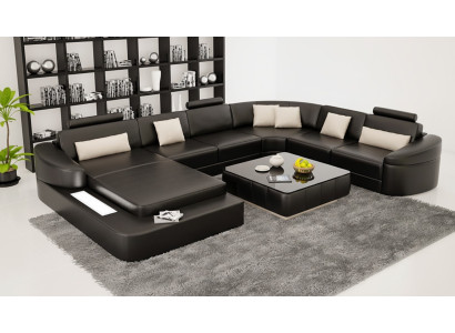 Leader Modern Couch Landscape Leather Sofa Sofa Suite Furniture Sofa U-Shape New