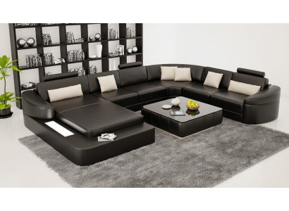 Leader Modern Couch Landscape Leather Sofa Sofa Suite Furniture Sofa U-Shape New