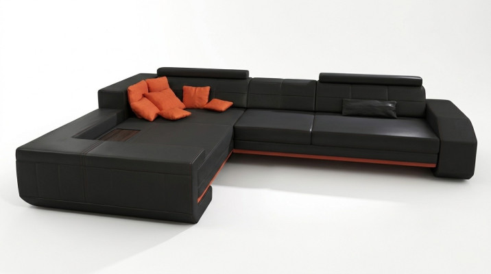 L-shaped leather sofa couch living landscape suite design corner sofa
