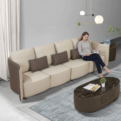 Sofa Couch Upholstery Sofas 4-Seater Textile large XXL Living Room Couches Leather