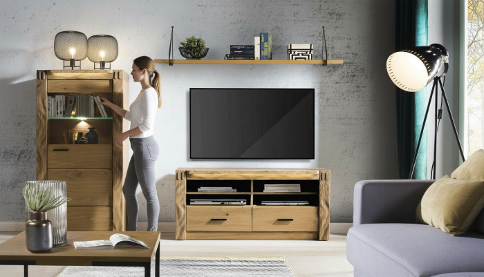 Living Room Wall Cabinet Sideboard Shelf 3-piece Set Shelves Cabinets