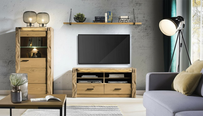 Living Room Wall Cabinet Sideboard Shelf 3-piece Set Shelves Cabinets