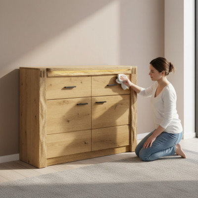 Design dresser dressers wood sideboard modern sideboard tall cabinet 116cm new