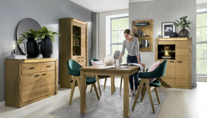 Extendable designer wooden table dining living room wood tables new 160/200cm new