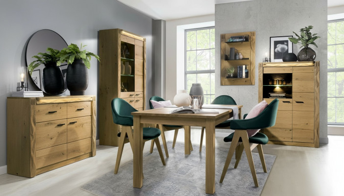 Extendable designer wooden table dining living room wood tables new 160/200cm new
