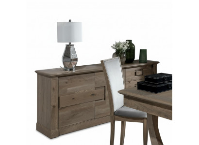 Chest of drawers with mirror XXL sideboard wood new dresser 2-piece wood set
