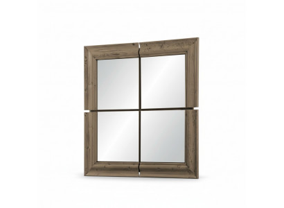 Wall mirror wood frame mirror furniture new 105*105cm glass frame wall XXL modern