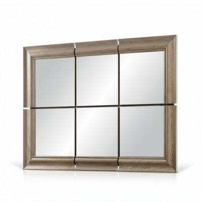 Modern Large Mirror Wall Mirror Real Wood Frame Hanging Mirror New 146x105cm