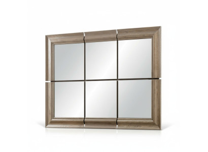 Modern Large Mirror Wall Mirror Real Wood Frame Hanging Mirror New 146x105cm