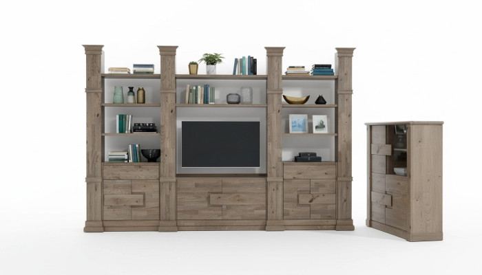 Living room wall unit cabinet system country house dresser TV