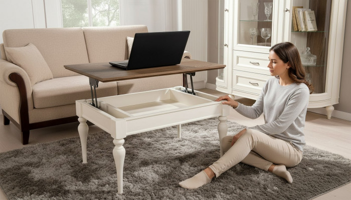 Multifunctional couch sofa table wood coffee side tables design living room new