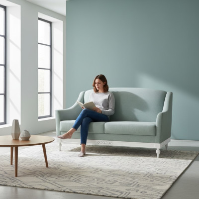 Sofa 3-Seater Designer Sofa Couch Upholstered Sofas Couches Fabric Textile Three-Seater