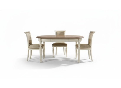 Dining table set, 4x chairs, armchair set, tables, dining room group, 5-piece.