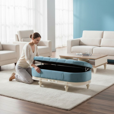 Stool footstool side stool ottoman chaise longue bench Chesterfield