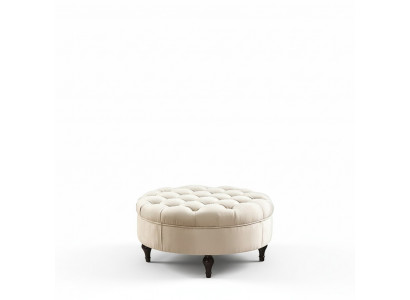 Round Chesterfield Upholstered Stool Footstool Ottoman Round Sofa Side New