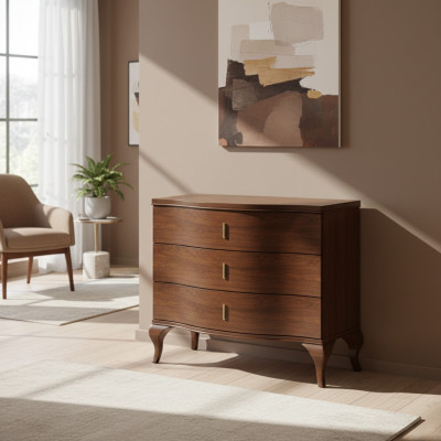 Chest of drawers with 3 drawers, sideboard, drawer cabinet, cupboard, sideboard, wood, new
