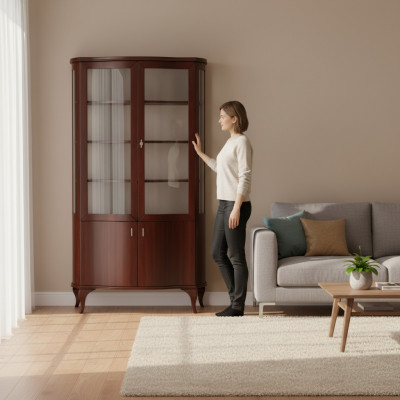 Classic display cabinet cupboard cabinets vitrines wood living room sideboards