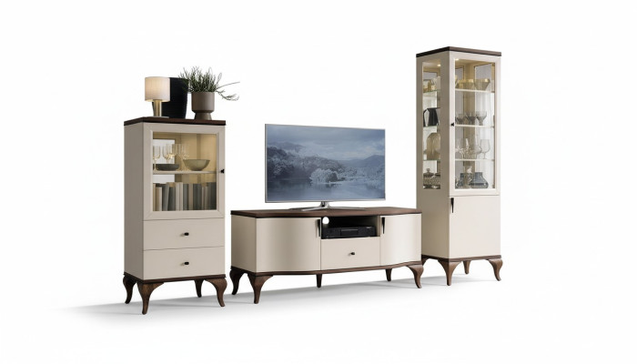 Design glass cabinet living room display cabinet shelf sideboard wood