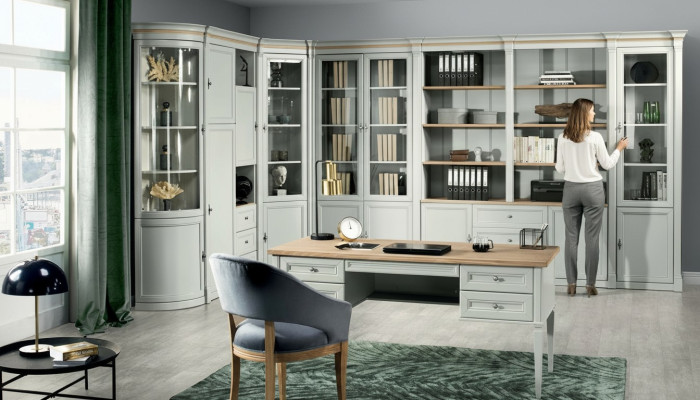 Office closet wall corner cabinet wood luxury furniture - Request a quote - Different size