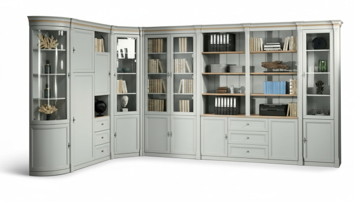 Office closet wall corner cabinet wood luxury furniture - Request a quote - Different size