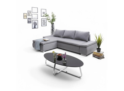 Sofa bed design, corner sofa, L-shape, bed function, couch, textile sofas, fabric