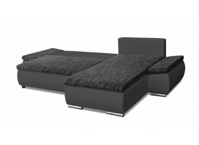 Design corner sofa sleeper sofa bed function couch leather textile upholstery sofas