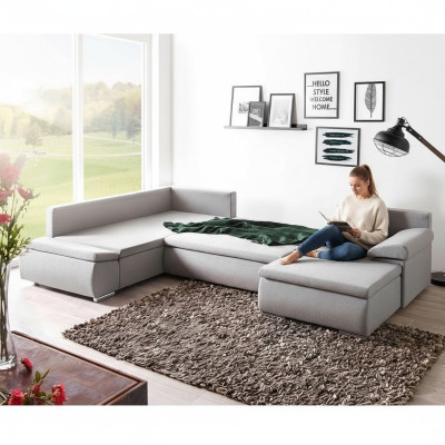U-shaped fabric couch living area corner sofa set design modern sofa