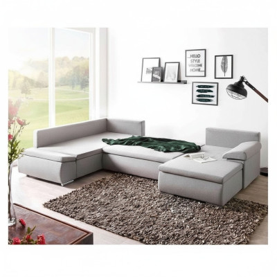 U-shaped fabric couch living area corner sofa set design modern sofa
