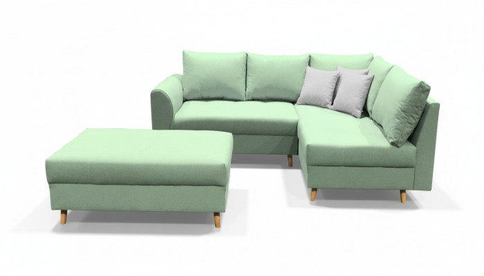Sectional L-shaped sofa couch upholstery sofas living landscape fabric sofa ottoman