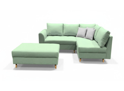 Sectional L-shaped sofa couch upholstery sofas living landscape fabric sofa ottoman