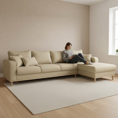 U-shape couch living landscape corner sofa modern design textile sofa