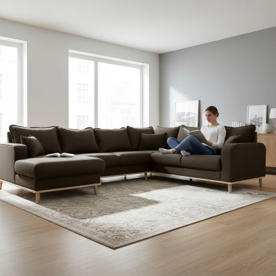Sectional sofa couch upholstery U-shape living landscape seating suite sofas
