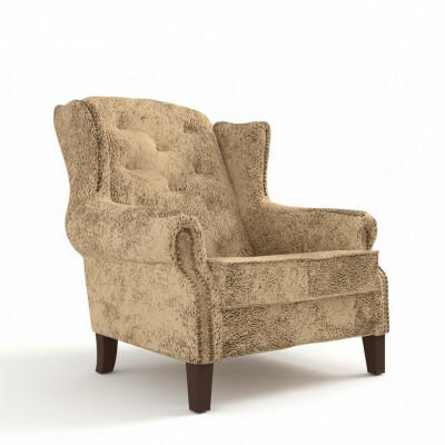 Wing chair lounge TV club cushion seat armchair design couch sofa
