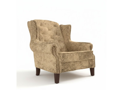 Wing chair lounge TV club cushion seat armchair design couch sofa