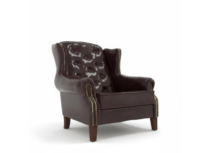 Design armchair leather luxury TV relax couch 1-seater sofa lounge club