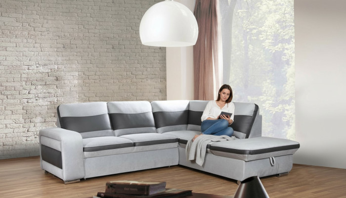 Corner sofa corner choice leather fabric upholstery textile bed box couch sofa corner