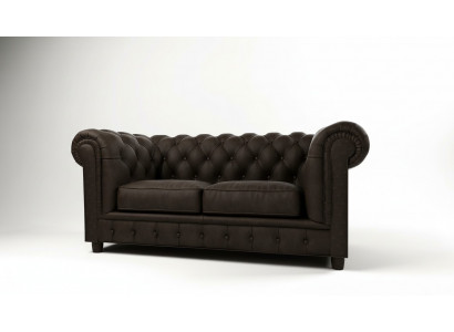 Chesterfield Couch 2-Seater Upholstered Seat Fabric Material Couches Leather Sofas Sofa