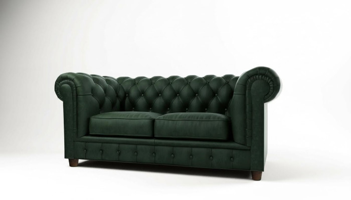 Chesterfield Luxury 2-Seater Couch Upholstered Sofa Fabric Sofas Set New
