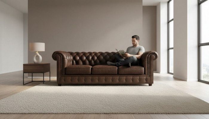 Classic Chesterfield Couch Sofa 3-Seater Sofas Upholstered Three-Seater
