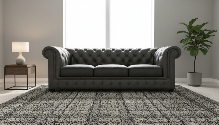 Three-seater Chesterfield sofa upholstered couch seat suite 3-seater couches