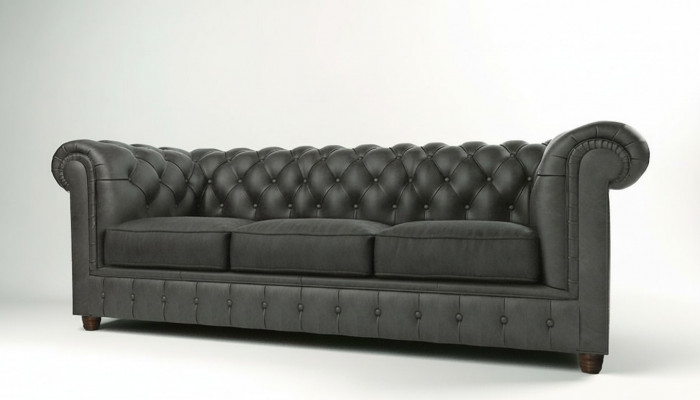 Three-seater Chesterfield sofa upholstered couch seat suite 3-seater couches